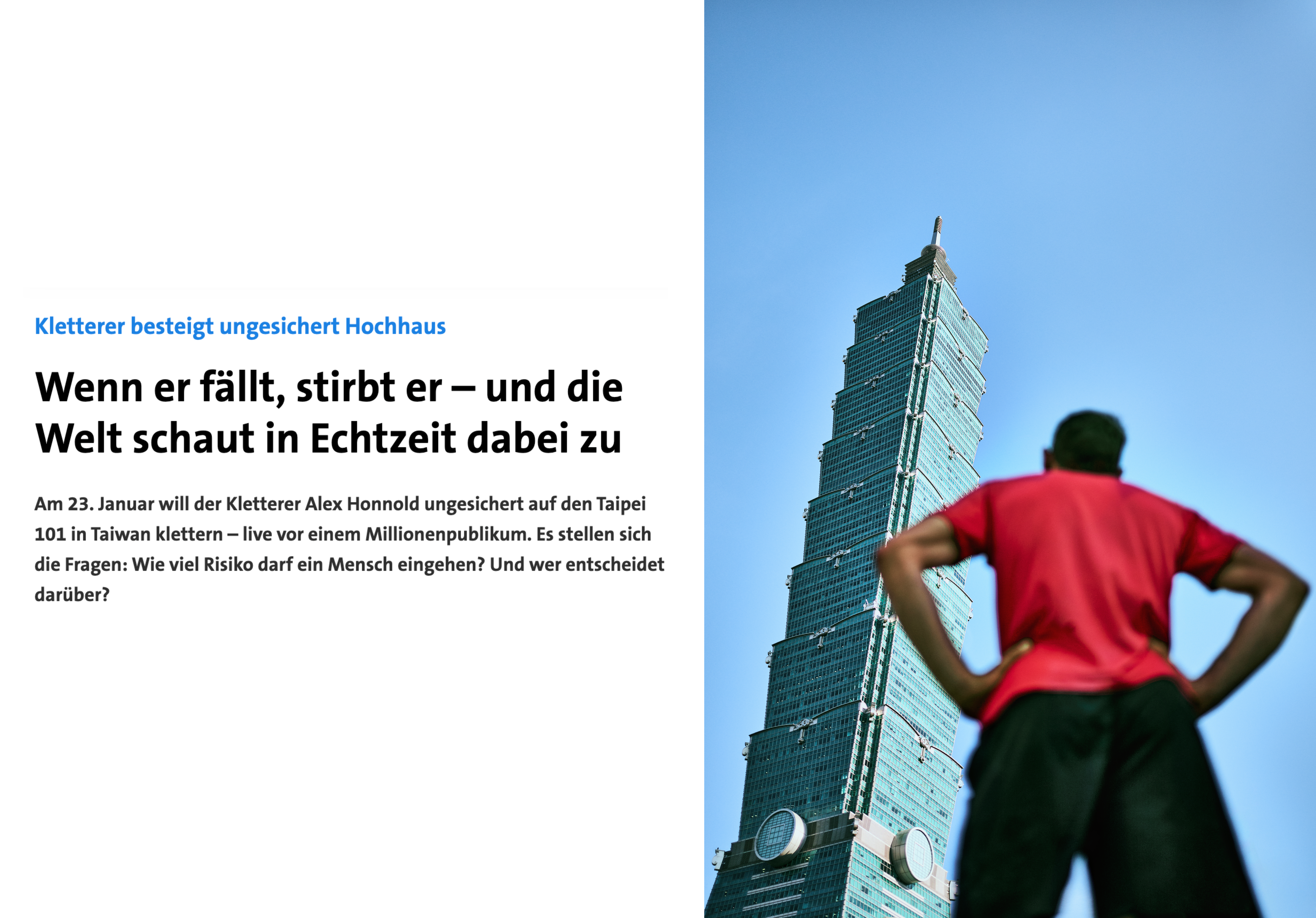 Alex Honnold besteigt den Taipei 101 free solo